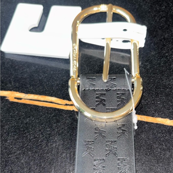 Michael Kors Burgundy Belt with Gold Hardware